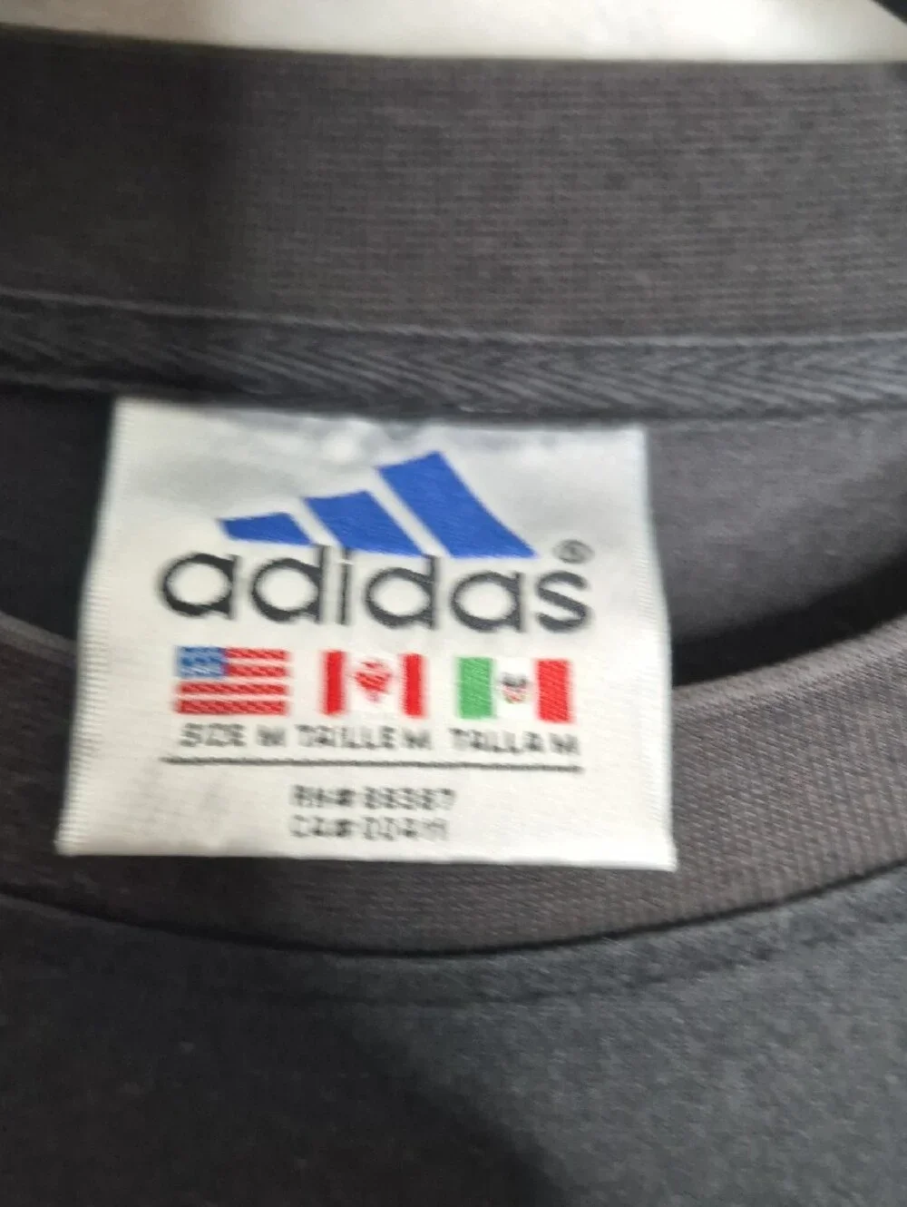 Vintage 90s Adidas Mesh Stripe Jersey Crewneck M‎